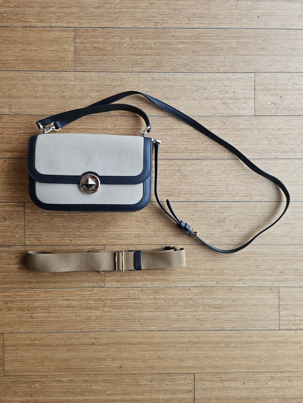 Kate Spade Audrey Canvas Top Handle Flap Crossbody